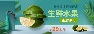 水果生鲜淘宝电商banner图