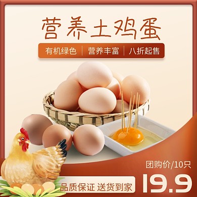 农产品营养土鸡蛋直通车主图