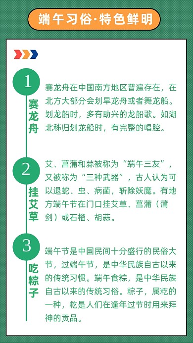 端午习俗端午节竖版配图
