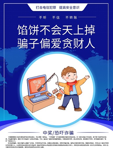 电信诈骗系列宣传海报