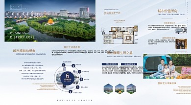 高端简约地产折页四折页