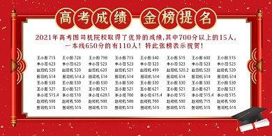 高考喜报红色大气时尚印刷海报