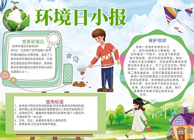 绿色环境日电子小报