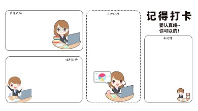 努力打工人电脑分区壁纸