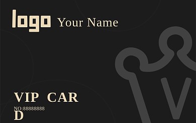 商务简约黑金配色vip会员卡