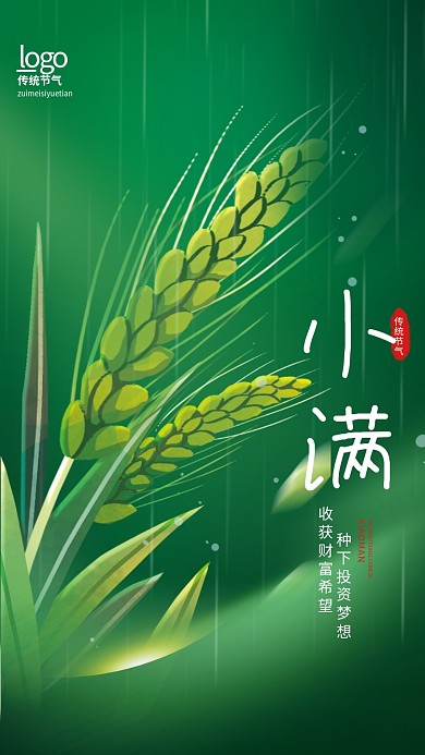 小满节气商业金融理财基金理财宣传借势海报