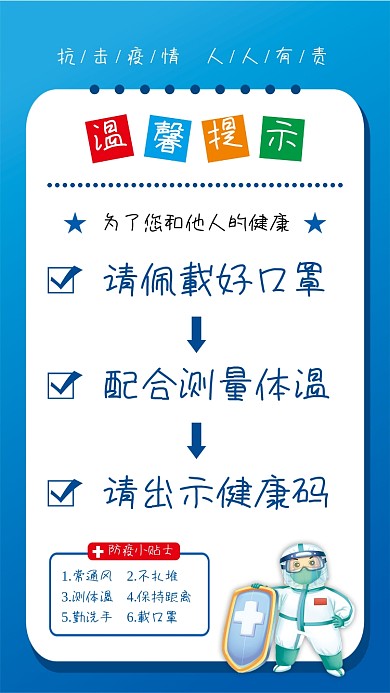 新冠肺炎病毒疫情防控指南展板防疫海报