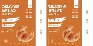 欧式大方面包食品包装手提袋
