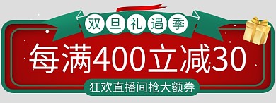双旦礼遇季胶囊图标签电商胶囊图banner