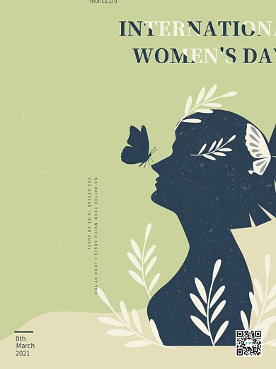 妇女节海报女神节海报38节剪影海报