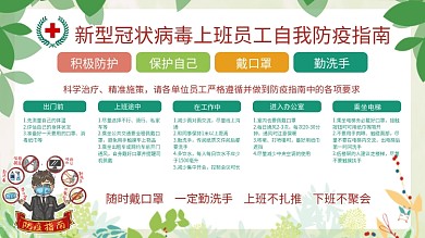 绿色抗击新冠肺炎疫情预防病毒展板