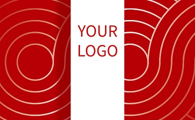 红色创意底纹商务名片