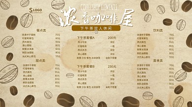 原创小清新简约咖啡下午茶宣传菜单菜谱海报