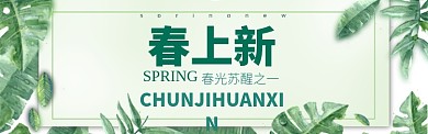 简约清新高端春季焕新淘宝banner