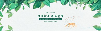 浪漫初夏时尚插画淘宝banner