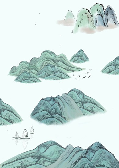 山水画中国风信纸