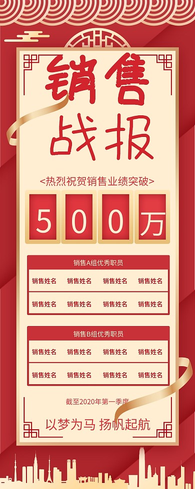 原创企业战报喜报业绩易拉宝