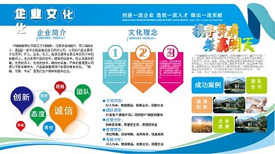 企业展板企业文化公司宣传展板