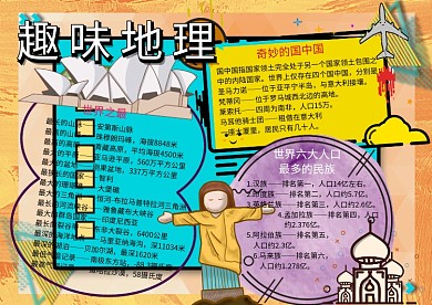 趣味地理知识世界之最手抄报