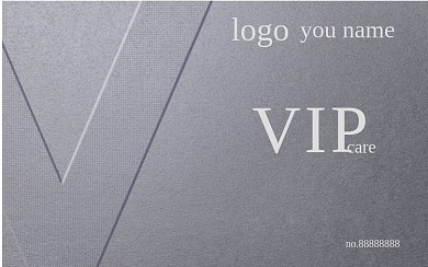 高档酒店银色简约会员卡
