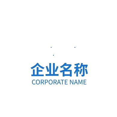 蓝色建筑民宿线条创意logo标志