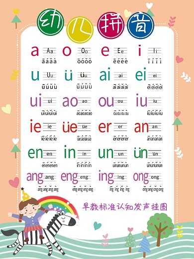 创意幼儿拼音早教图