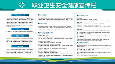 职业卫生安全健康宣传栏