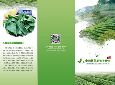 农产品农业茶叶高端三折页宣传手册