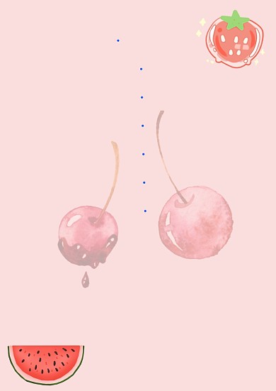 粉色水果可爱卡通信纸