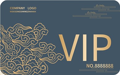简约国风贵宾卡会员卡储值卡折扣卡VIP卡