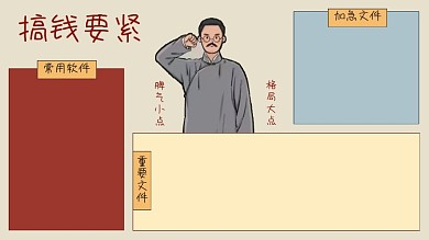 觉醒年代搞钱要紧电脑分区壁纸