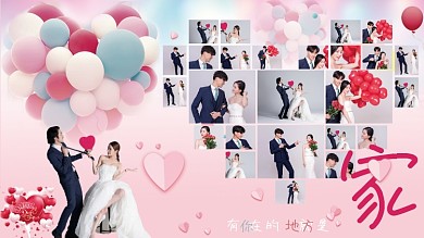 全家福温馨有在的就是地方家庭照片墙