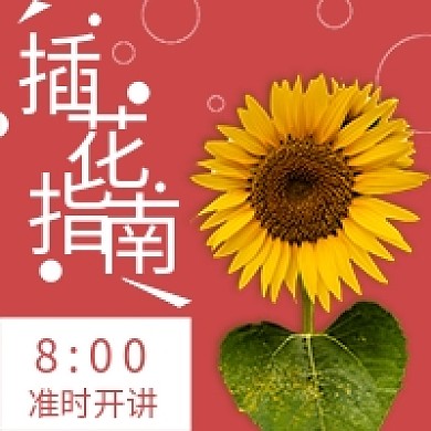 简约清新插花指南宣传