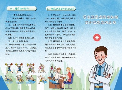 糖尿病三折页宣传海报