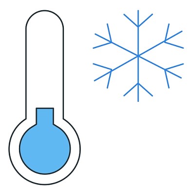 温度最低线性扁平多色天气图标公众号次图