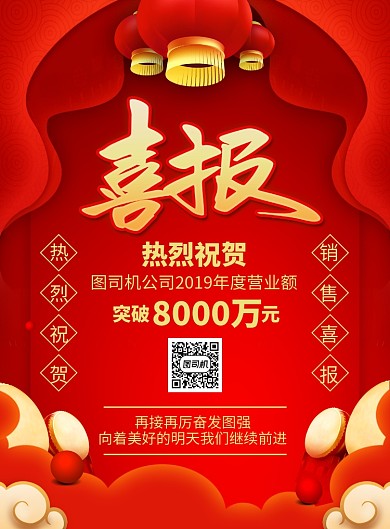 公司销售喜报宣传广告印刷海报