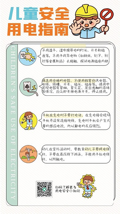儿童用电安全科普海报