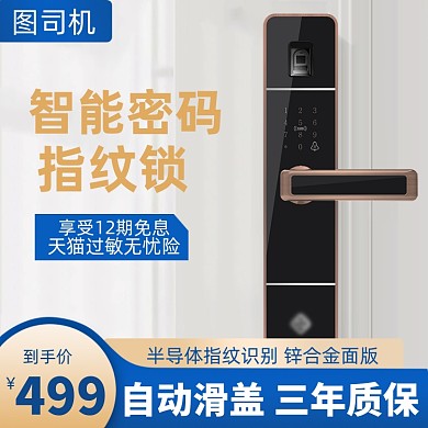 家装家具智能门锁密码锁主图直通车