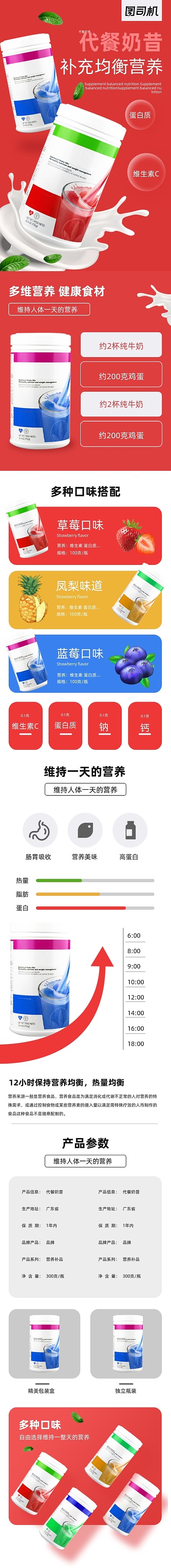 代餐奶昔营养早餐补品美味详情页