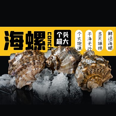 海螺海鲜食品淘宝主图直通车模板