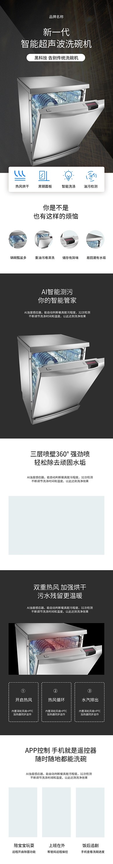 厨房家电洗碗机淘宝电商详情页