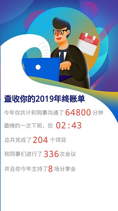 年终账单绩效手机海报