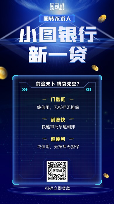 银行贷款借贷手机海报