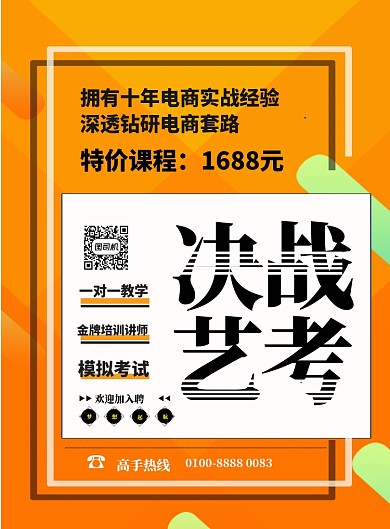 时尚决战艺考印刷海报