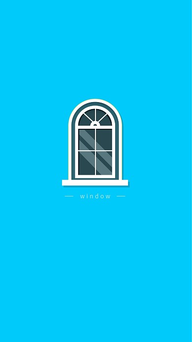 窗户插画手机壁纸