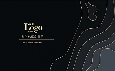 大气极简黑金科技信息商务名片设计