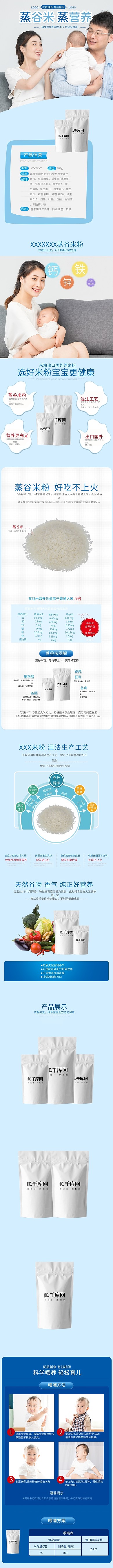 婴儿辅食蒸谷米电商详情页