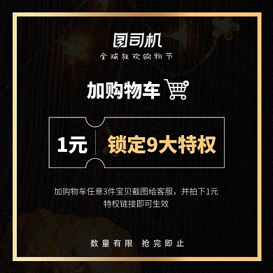 1元秒杀店铺入会福利联系客服特权活动主图