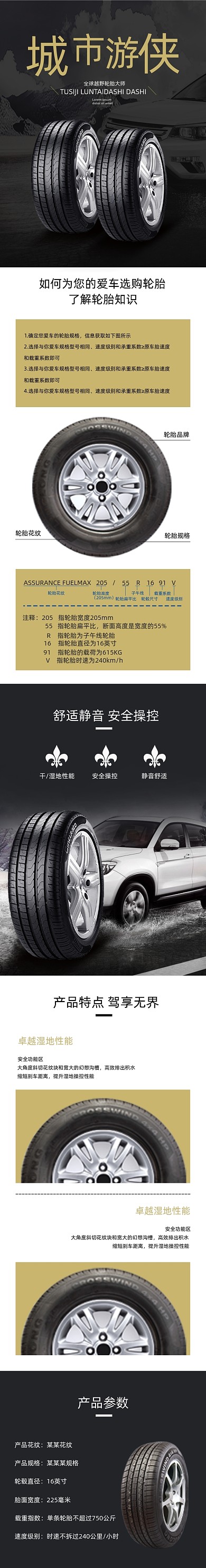 轮胎汽车轮胎汽车用品详情页