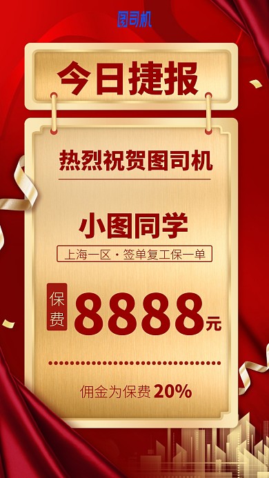 今日捷报手机海报